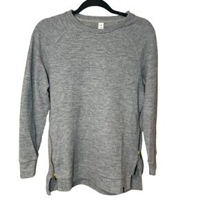 Varley Sweater Long Sleeve Side Zipper Gray Size Small